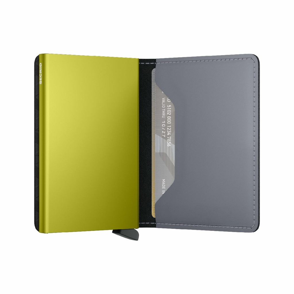 Cartera Secrid Slimwallet Matte SM-Grey & Lime