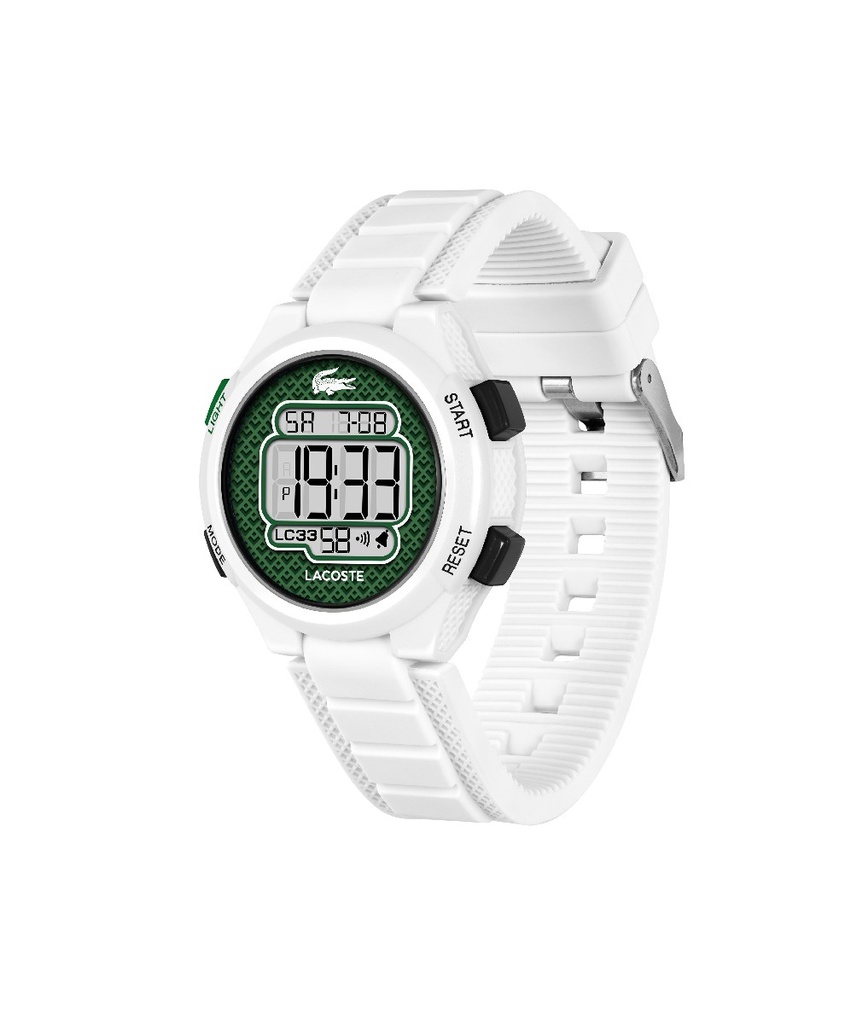 Reloj Lacoste LC33 Digital Niño Silicona Blanco y Verde 2030064