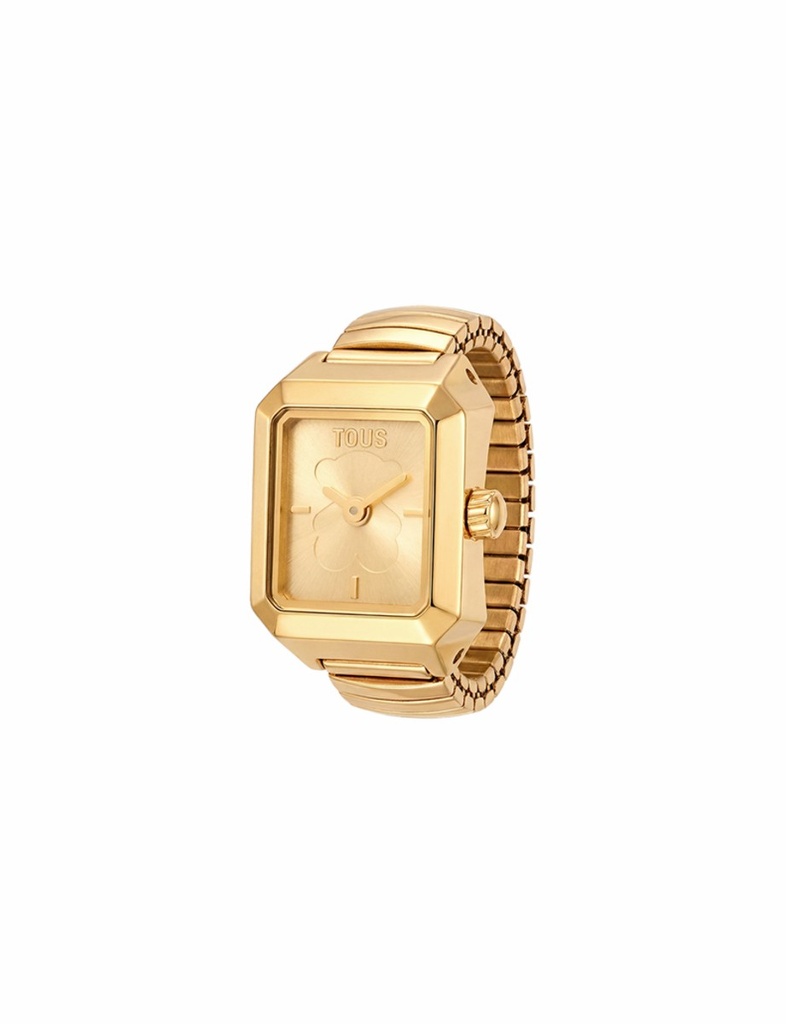 Reloj-Anillo Tous Karat IPG Dorado Esfera Oso 12-14 3000151612