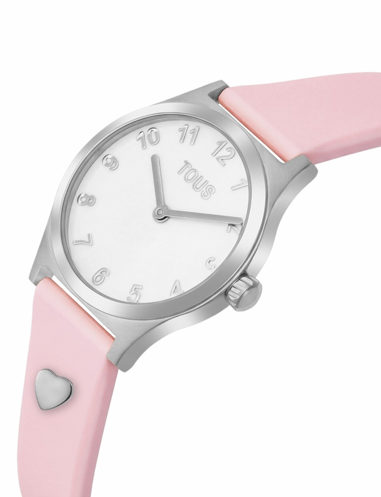 Reloj Tous Epic Icon KDT Niña Silicona Rosa y Charms Plateados 3000149000