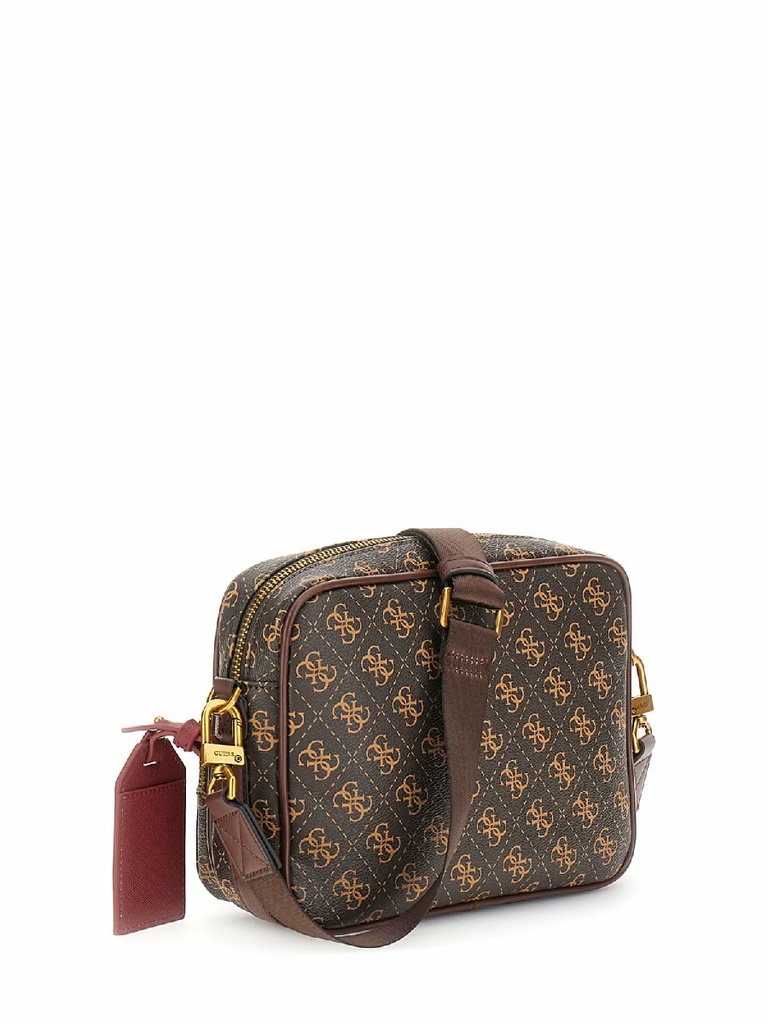 Bolso Guess Mini Bandolera Milano Logotipo 4G Marrón HMMILOP5422-BNH