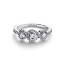 Anillo Pandora Trilogía de Corazones y Halo Plata 194413C01
