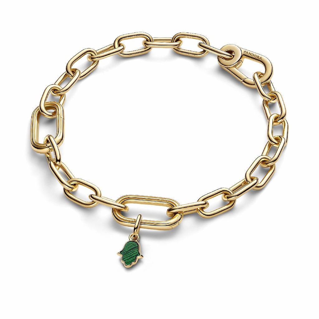 Charm Pandora Colgante Mini Dorado Mano de Fátima Verde 764612C01
