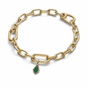 Charm Pandora Colgante Mini Dorado Mano de Fátima Verde 764612C01