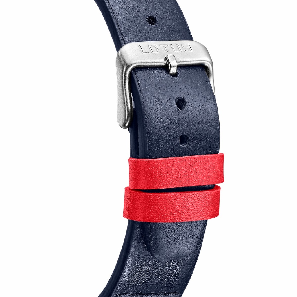 Reloj Lotus Pulse Collection Hombre Piel Azul / Rojo 19096/1
