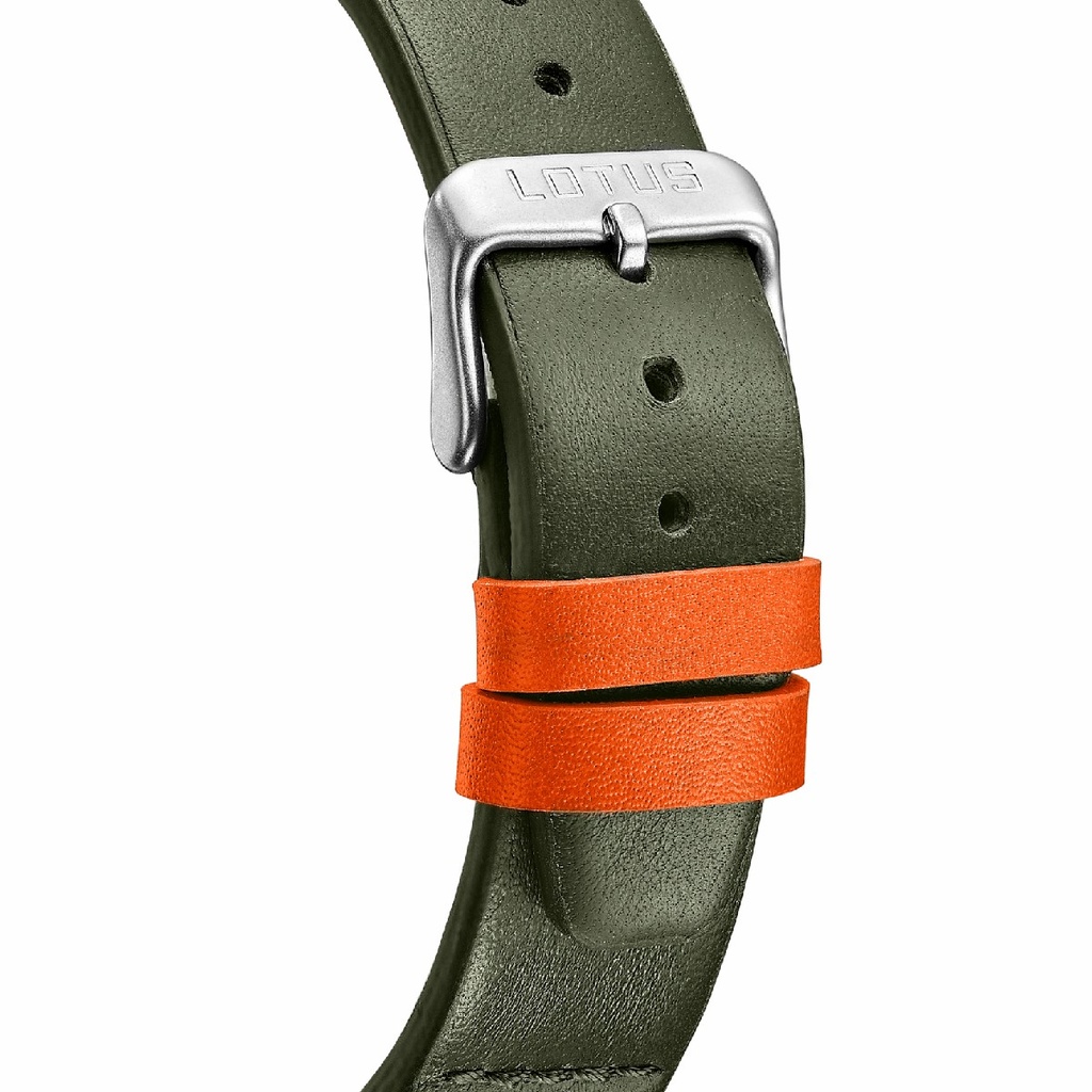 Reloj Lotus Pulse Collection Hombre Piel Verde / Naranja 19098/1