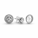 Pendientes Pandora Doble Halo Brillante