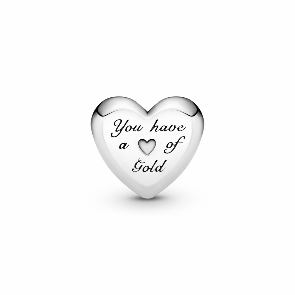 Charm Pandora Corazón Cúpula Dorada