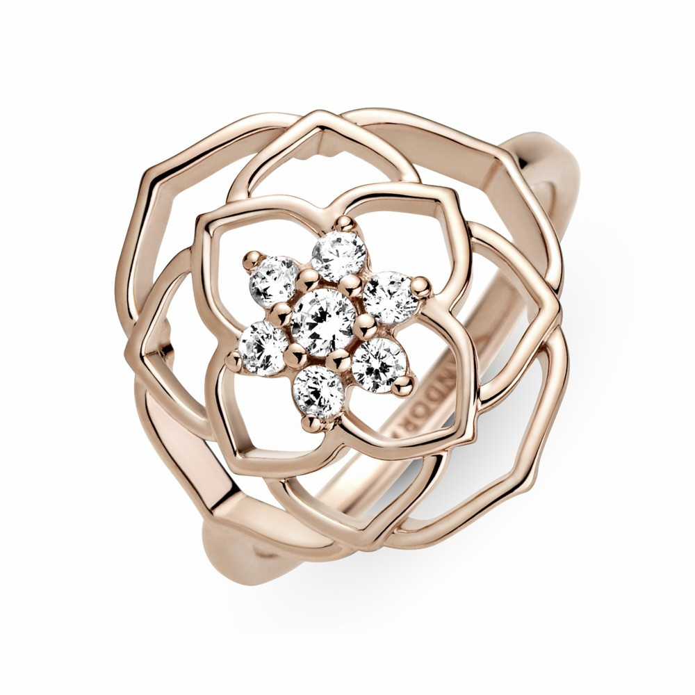 Anillo Pandora Rose Declaración Pétalos de Rosa