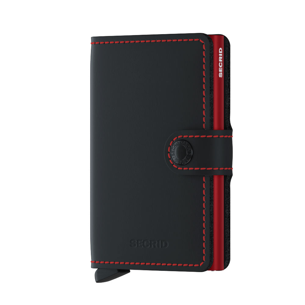 secrid miniwallet matte black & red