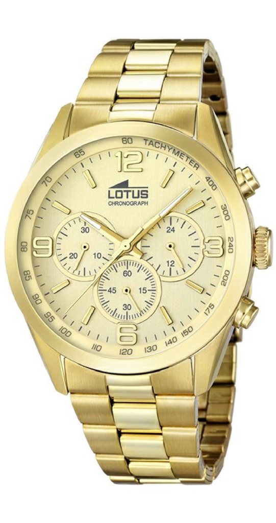 Reloj Lotus Hombre Minimalist Multifunción Acero Dorado 18153/2