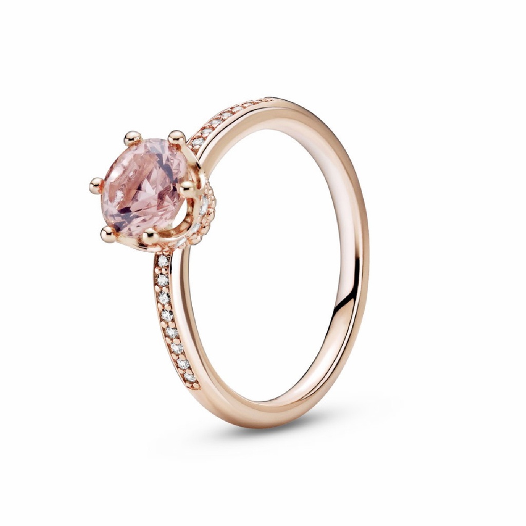 Anillo Pandora Corona Rosa Brillante