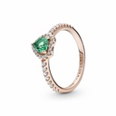 Anillo Pandora Rose Corazón Verde 188421C03
