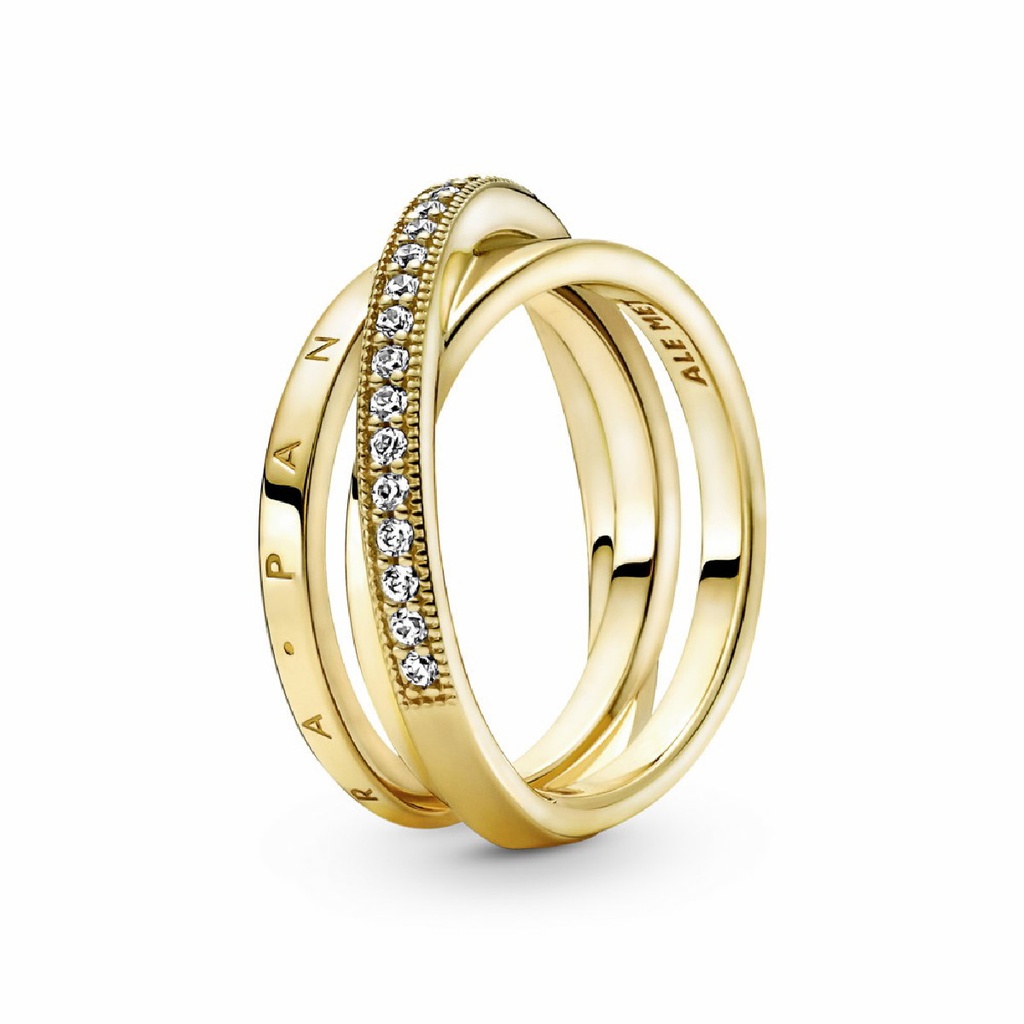 Anillo Pandora Shine Cruzado Triple Alianza 169057C01