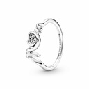 Anillo Pandora Corazón de Madre en Pavé