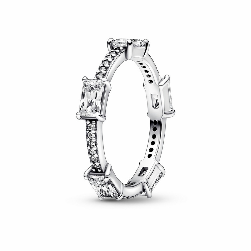 Anillo Pandora Barras Rectangulares Brillantes en Pavé