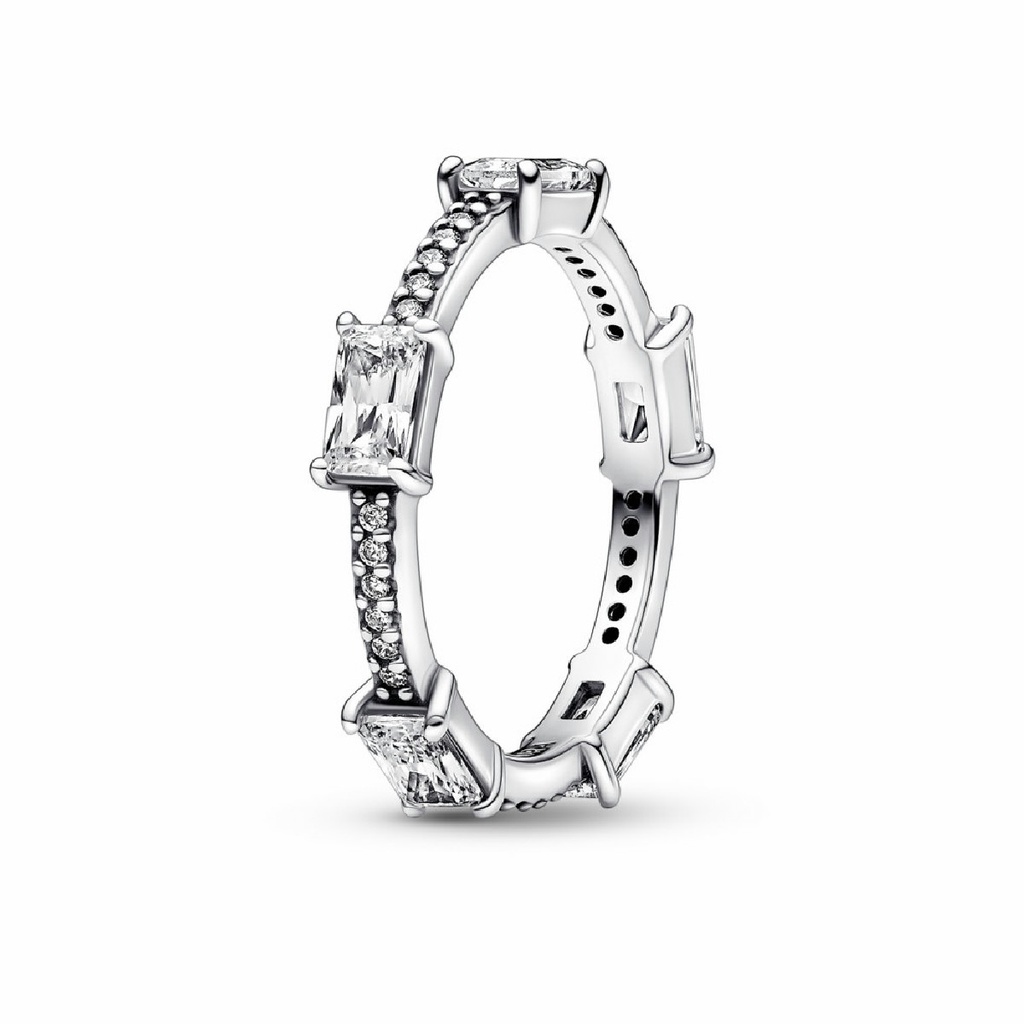 Anillo Pandora Barras Rectangulares Brillantes en pavé