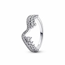 Anillo Pandora Ola Asimétrica Brillante