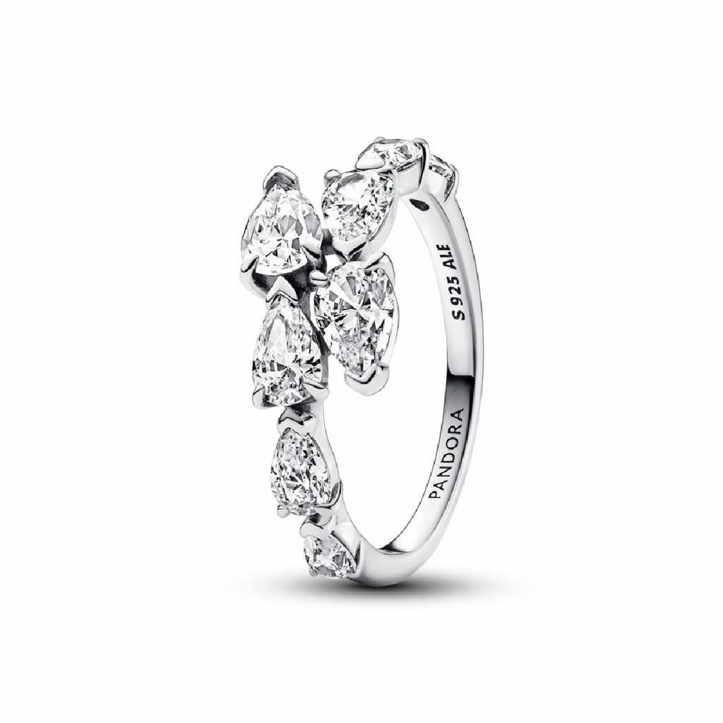 Anillo Pandora Banda Superpuesta Brillante