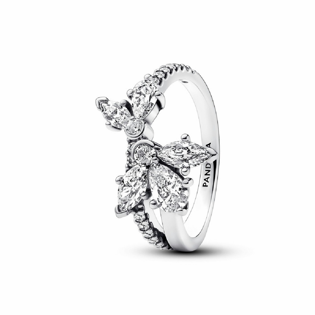 Anillo Pandora Racimo de Herbario Asimétrico Brillante
