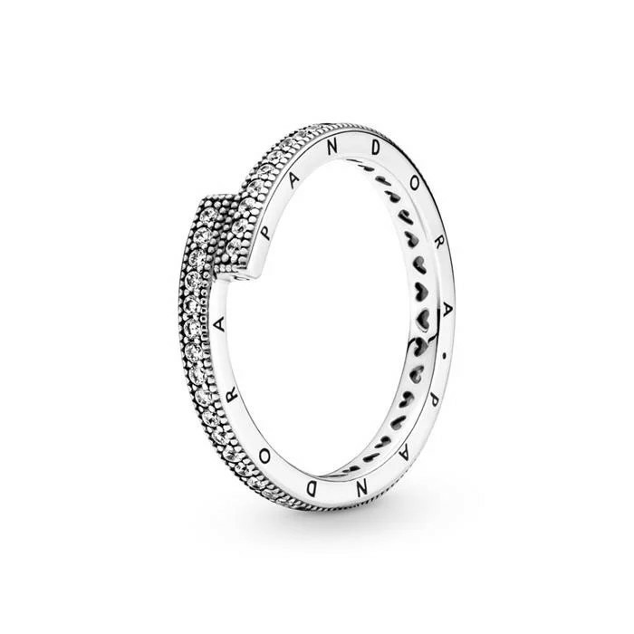 Anillo Pandora Superpuesto Brillante Plata
