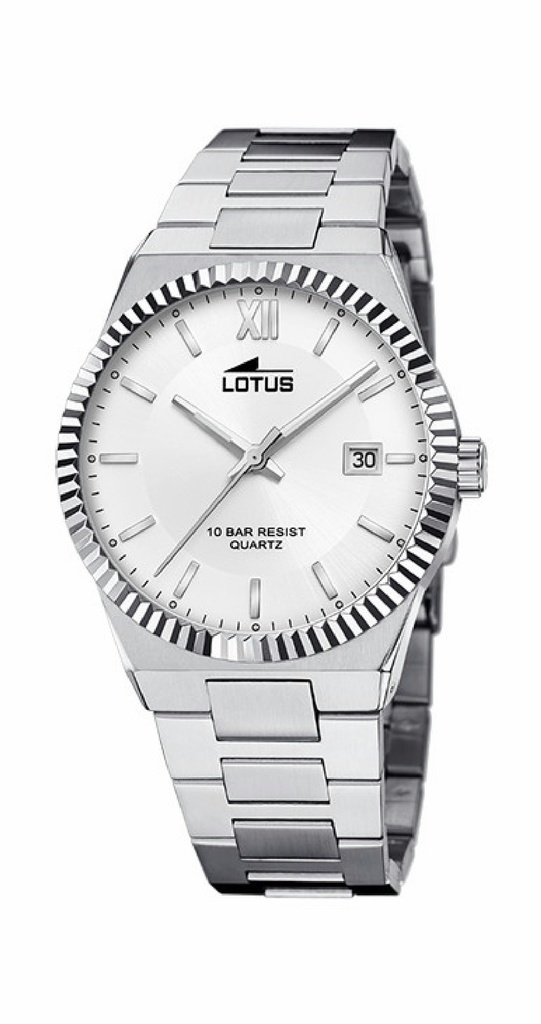 Reloj Lotus Freedom Hombre Acero esfera blanca