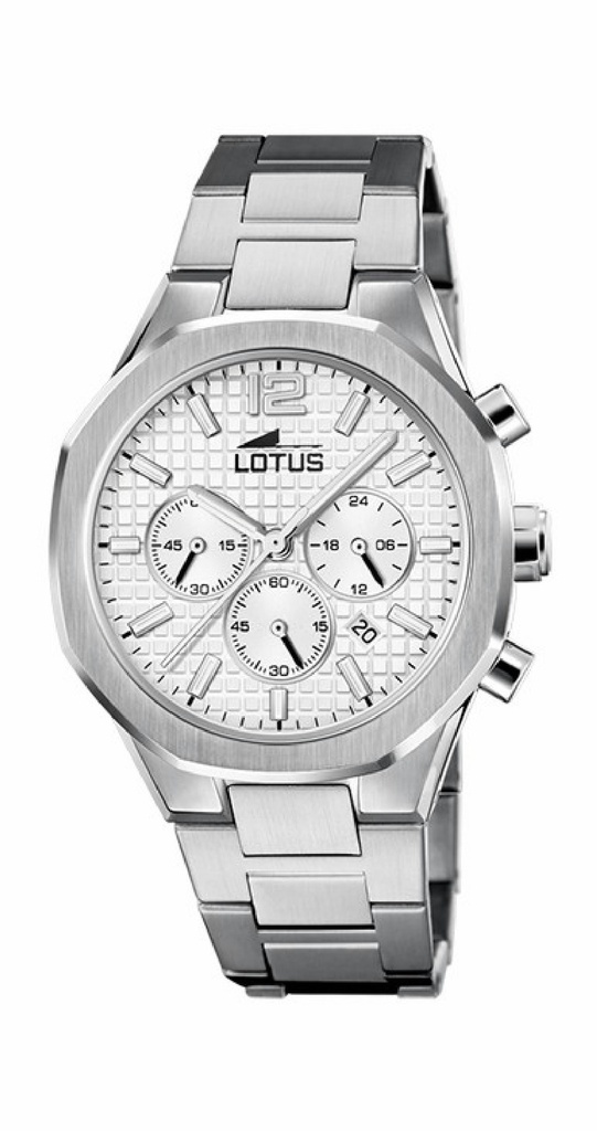 Reloj Lotus Hombre Excellent Multifunción  Acero Esfera Plateada 18847/1