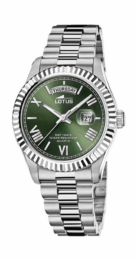 Reloj Lotus Hombre Freedom Analógico  Acero Esfera Verde 18854/3