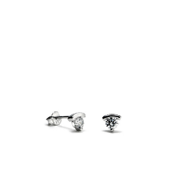 Pendientes Lineargent Pequeños Brillantes Plata