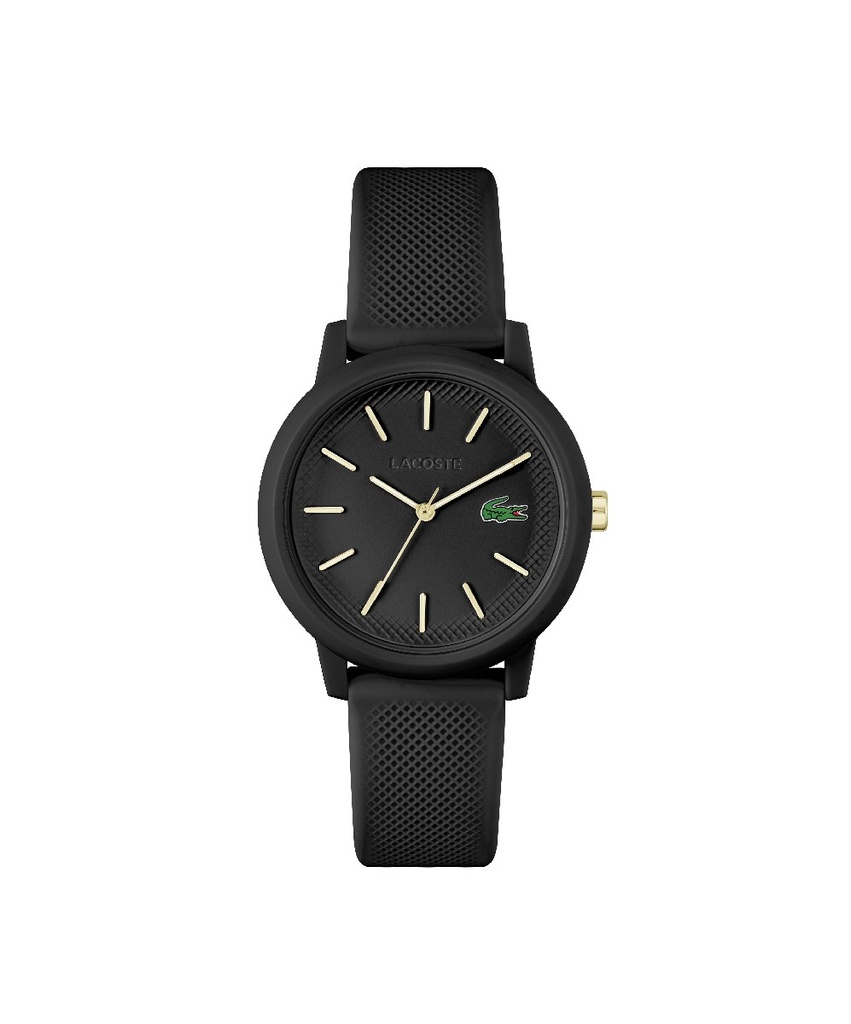Reloj Lacoste Mujer 12.12 Analógico Silicona Negra 2001212