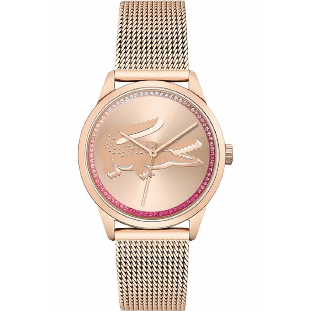 Reloj Lacoste Mujer Ladycroc de acero dorado