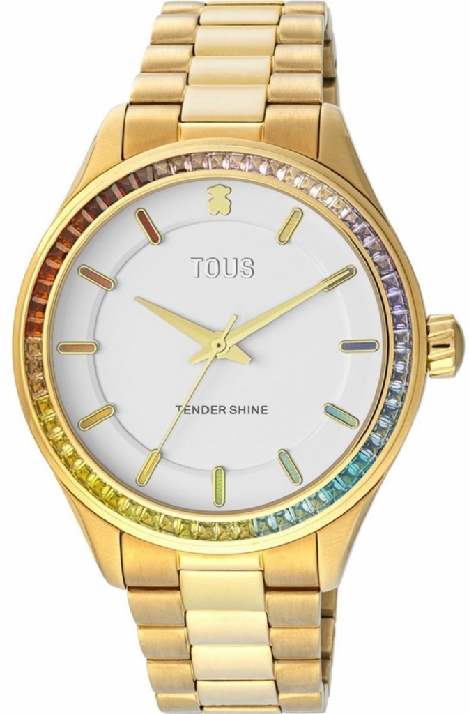 Reloj Tous Mujer T-Shine Acero IP Dorado Circonitas Multicolor 200351025