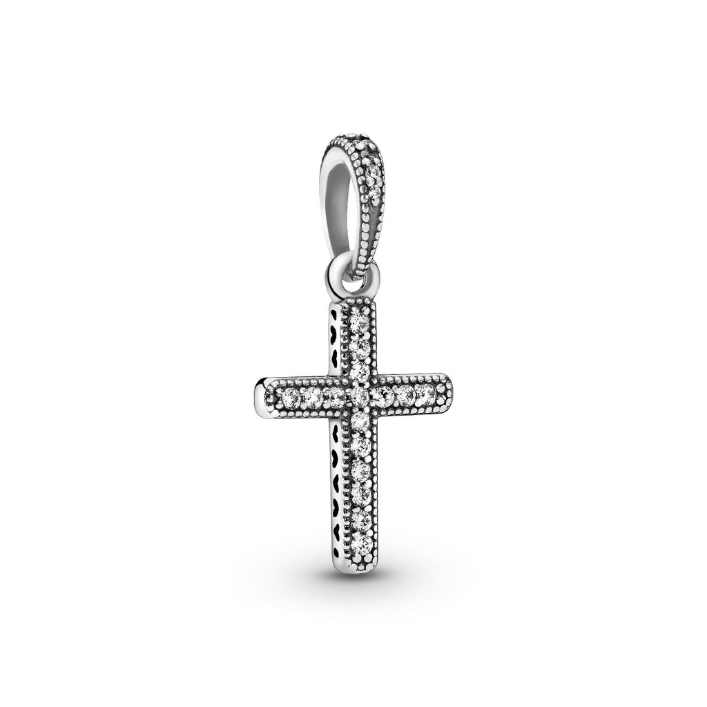 Colgante Pandora Cruz con Circonitas Transparente Plata