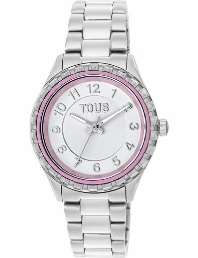 Reloj Tous Mujer T-Bear Analógico Acero Inoxidable Dial Malva 200351081