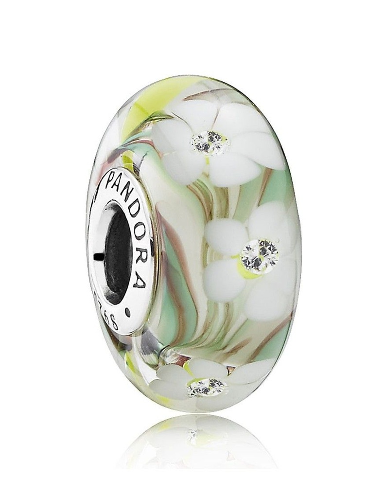 Charm Pandora Cristal Murano Flor Muticolor