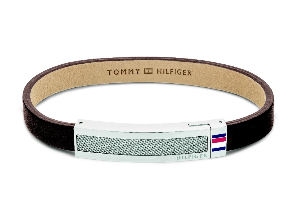 Pulsera Tommy Hilfiger Hombre Cuero Marrón y Acero Inoxidable