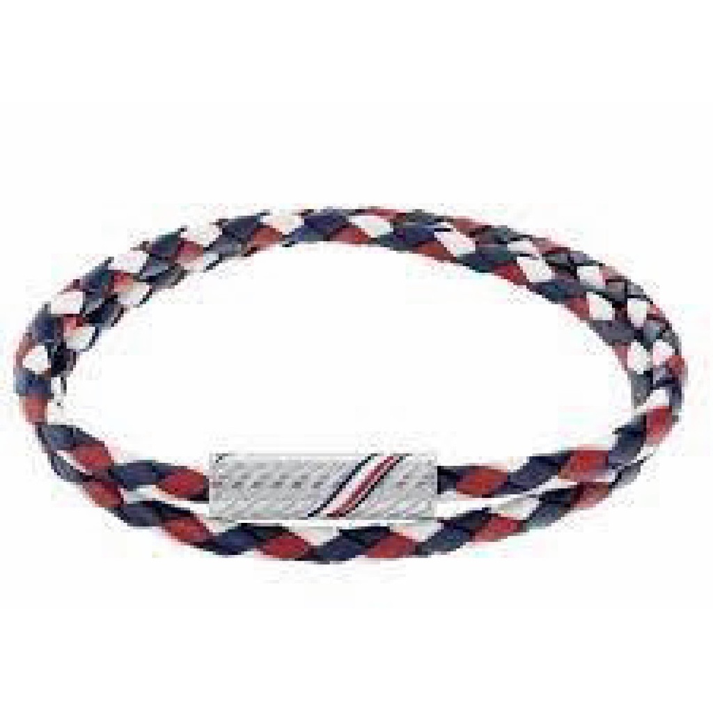 Pulsera Tommy Hilfiguer Hombre Cuero Trenzado