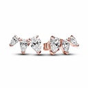 Pendientes Pandora Rose de Botón Corte Pera Brillante