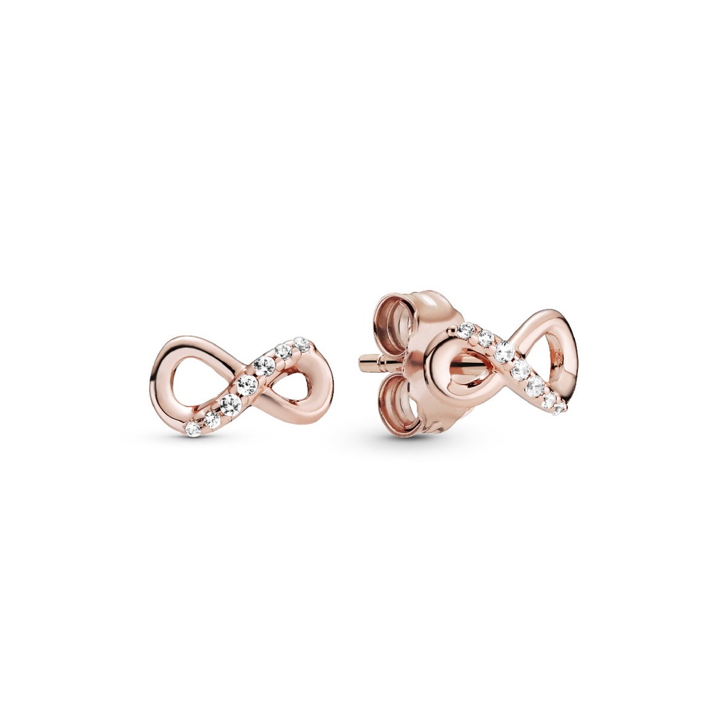 Pendientes Pandora Infinito brillante rosé