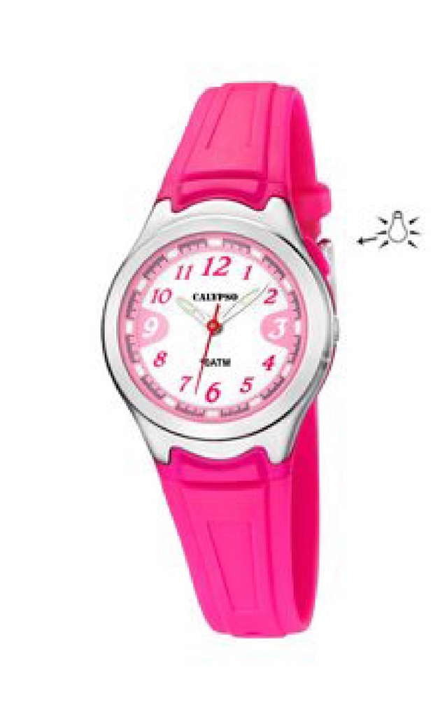 Reloj Calypso NIña Sweet Time de Caucho Rosa y Esfera Blanca K6067/3