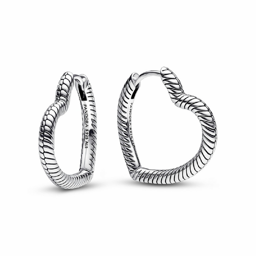 Pendientes Pandora Aros Corazón para Charm