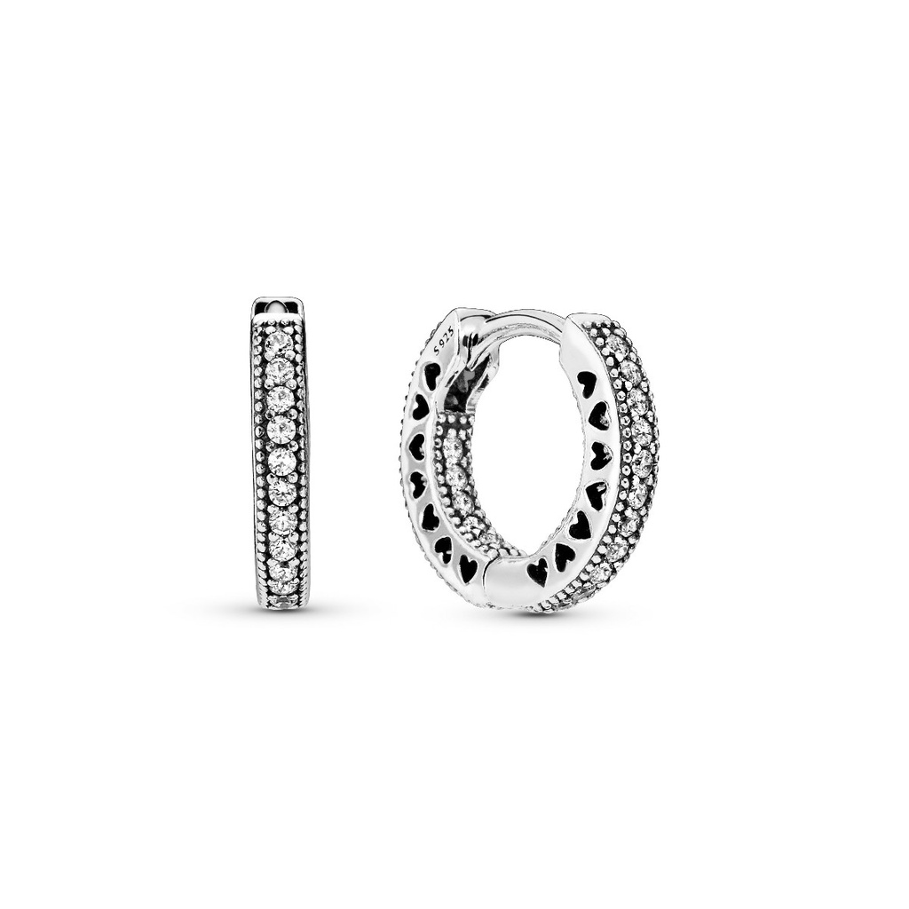 Pendientes Pandora Aros Corazones Pequeños
