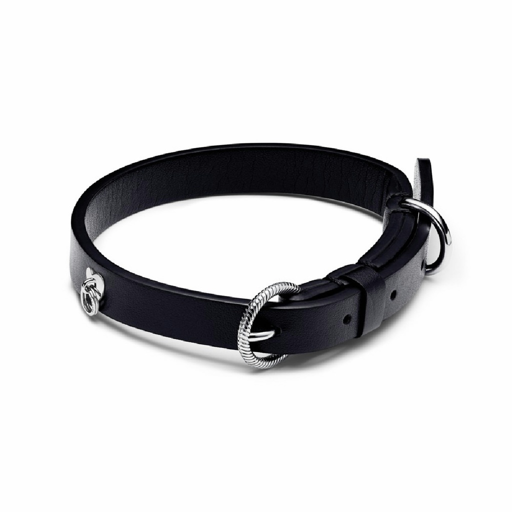 Collar Pandora para Mascotas Tejido Vegetal Negro sin Cuero