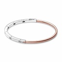 Pulsera Pandora Signature Dos Tonos y Gemas