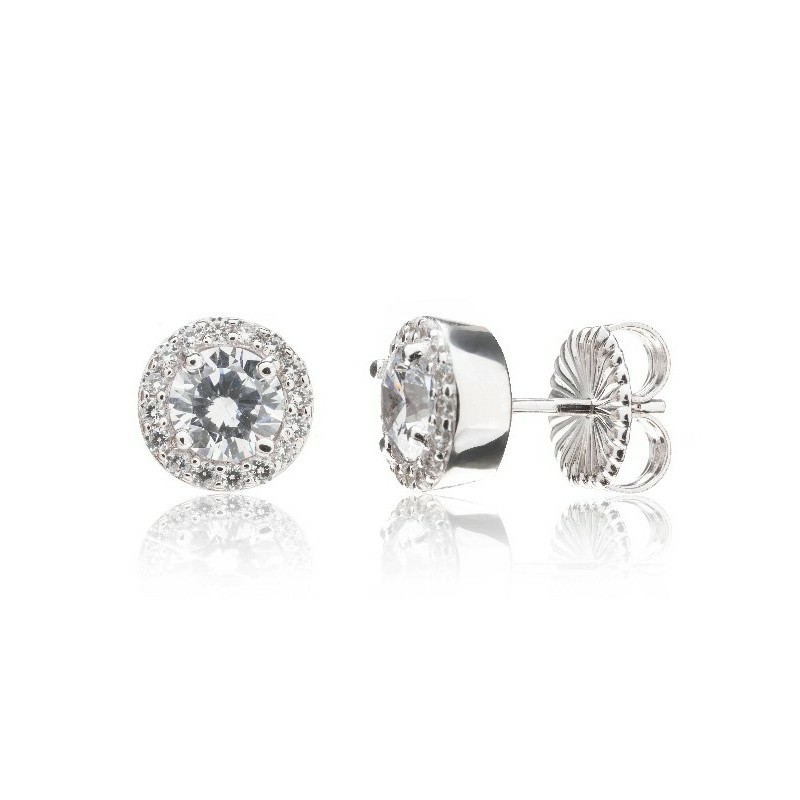 Pendientes Camaleoni Peterhof Plata Rodio Central Cerco 20 WP005.6.00/CP