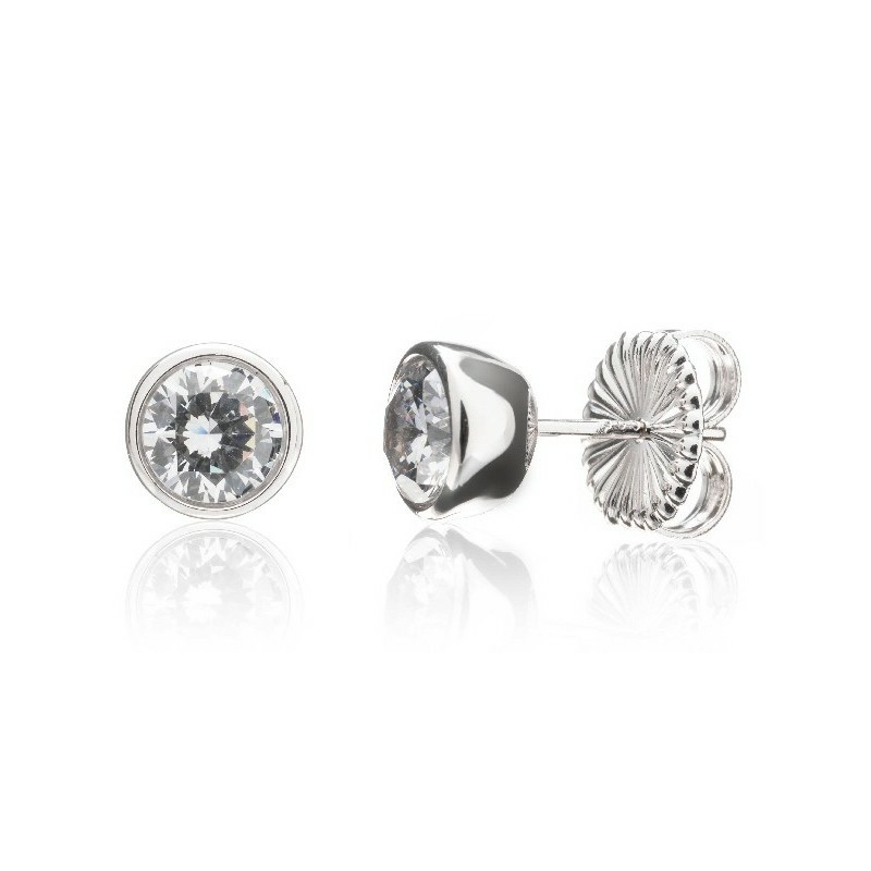 Pendientes Camaleoni Potala Plata Rodio Chaton WP009/0.75