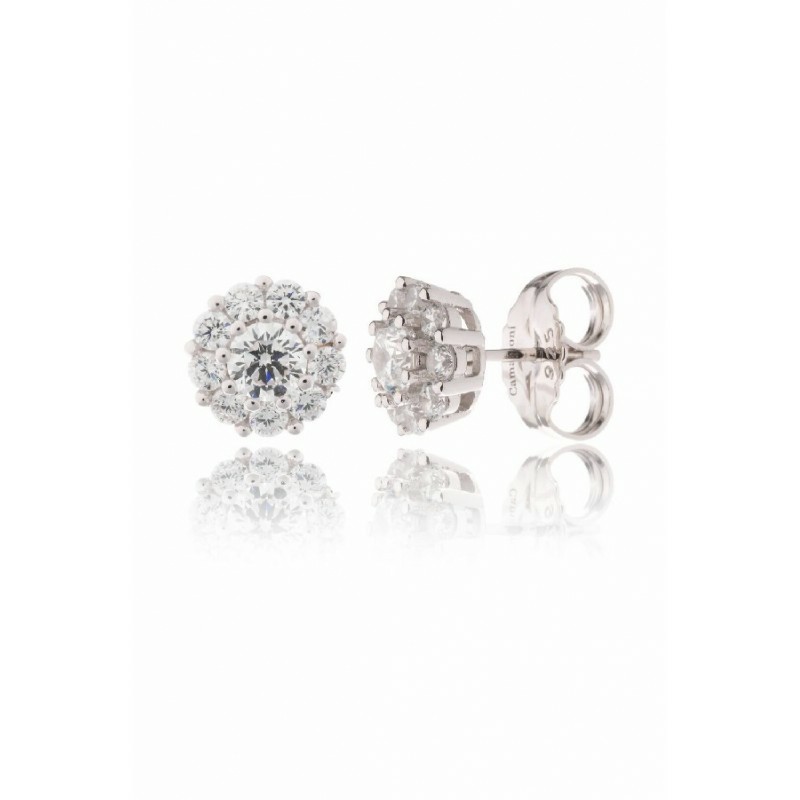 Pendientes Camaleoni Chambord Plata Rodio Roseta con Garras WP077/MP