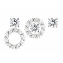 Pendientes Camaleoni  Plata Rodio Desmontable Solitario WPD010/LP