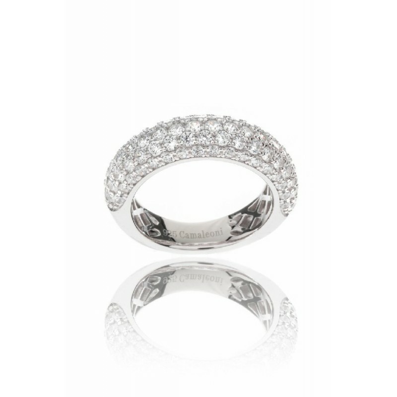 Anillo Camaleoni Friburg 1/2 Alianza Pave 3 Tamaños Piedra WS020.19/14