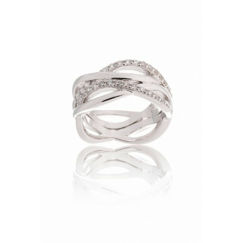 Anillo Camaleoni Lara Aros Cruzados Circonitas WS032/14